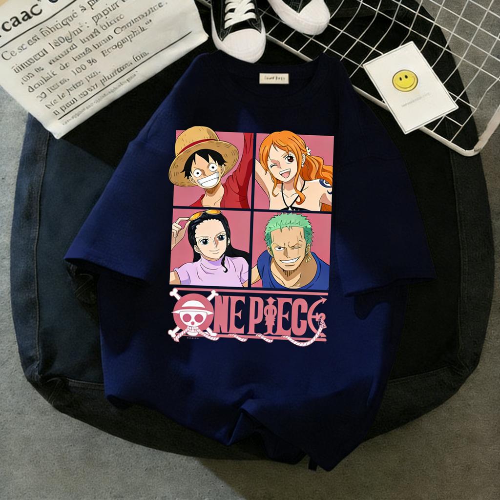 Unisex Anime Graphic T Shirt Unisex Women Printed One Piece Short Sleeve Tee Parentchild Clothing Loose Casual Top Summer 2026 Y2k