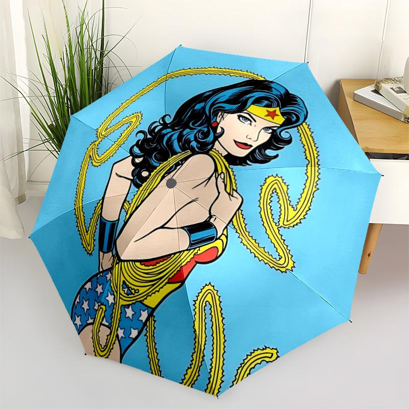 

1pc Wonder Woman Umbrella - Automatic Open Compact Travel Umbrella with 85-Rib Durable Frame yy251021128