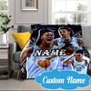 Custom Name Morant Team Spirit Blanket Bed Sofa Blanket Flannel Blanket for Camping, Hiking, Picnic Essentials,gift for Fan Family