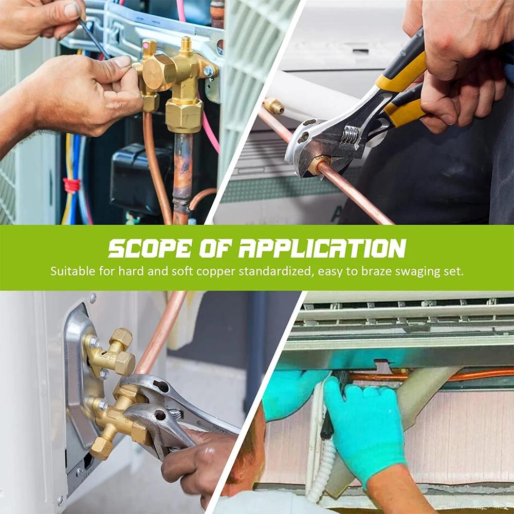 Copper Tube Expander Hexagonal Handle Pipe Expander Triangular Handle Pipe Expander Repair Flaring Tool Kit
