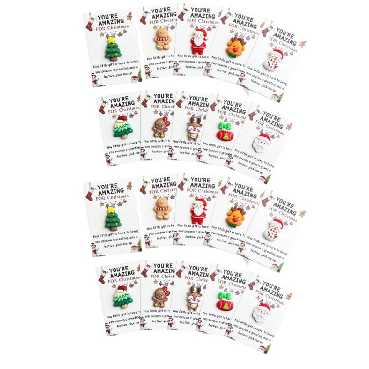 Liten Kramficka Jul Liten Helgstämning Prydnad Tomte Kram Med Värmande Kort För Festgåvor