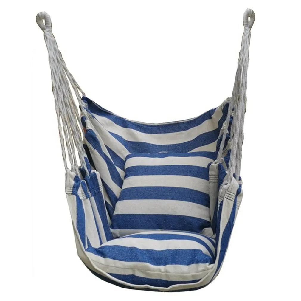 

Подвесное кресло-гамак из канваса, подвесное веревочное кресло-качели, выдерживающее нагрузку 200 кг, для улицы, сада, веранды, пляжа, кемпинга, путешествий, без подушки