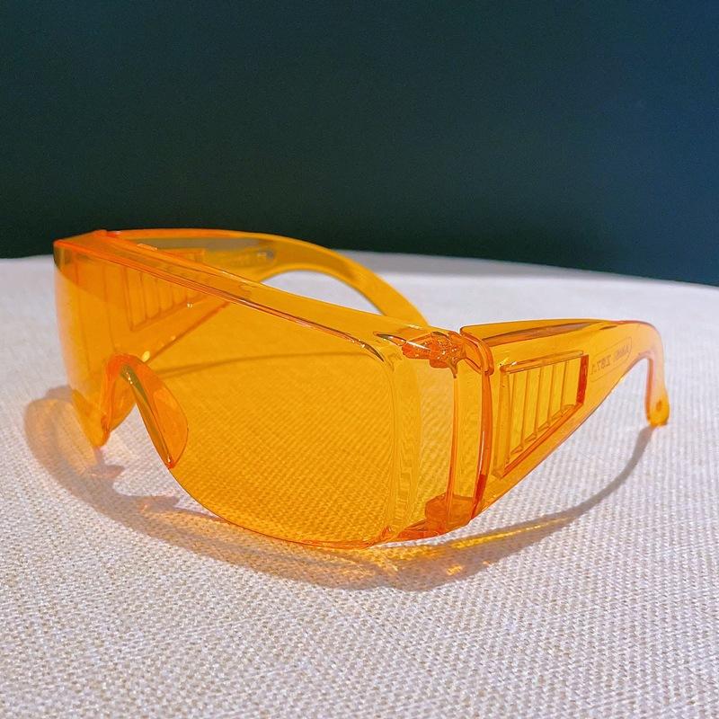 Cool anti-splash and dustproof glasses, transparent large-frame trendy personalized glasses for men and women, stylish protective goggles and