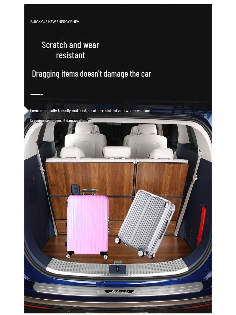 2024-2025 Buick GL8 PHEV Interior Upgrade: Solid Wood Flooring & Full-Coverage Mats.