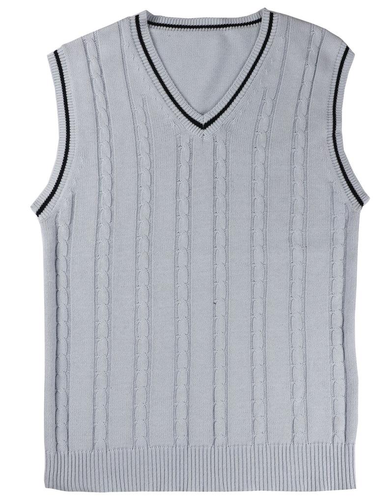 Men's Knitted Vest, Sleeveless, Casual V-neck, Thickened Waistcoat