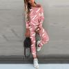 Outfit Letters Print Long Sleeve Top Spring Women Blouse Pants Tracksuit for Sports