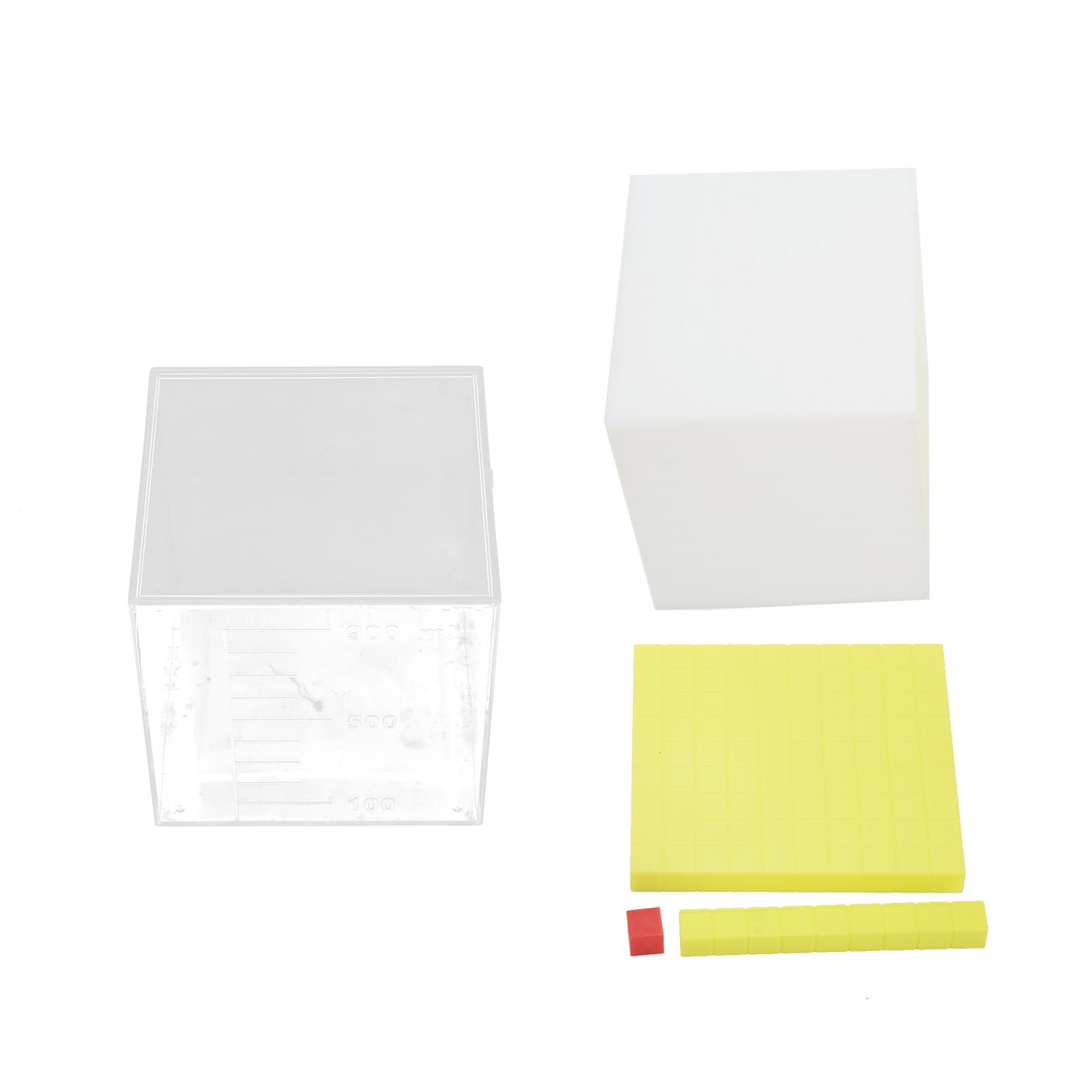 Счетные кубики Цветные пластиковые Геометрическая модель Объем Вместимость Математический учебный инструмент