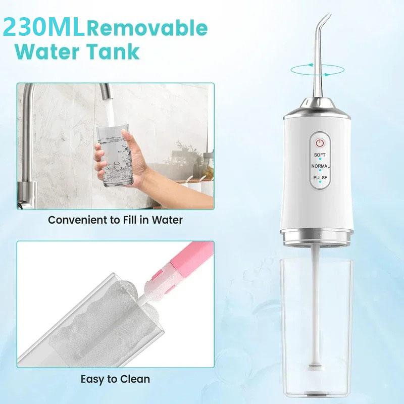Tragbarer Munddusche Leistungsstarkes Wasser Munddusche Jet Ultraschall Luft Ipx7 Wasserdicht Mundwasser Maschinen Zahnseide Zahnseide Irrigator