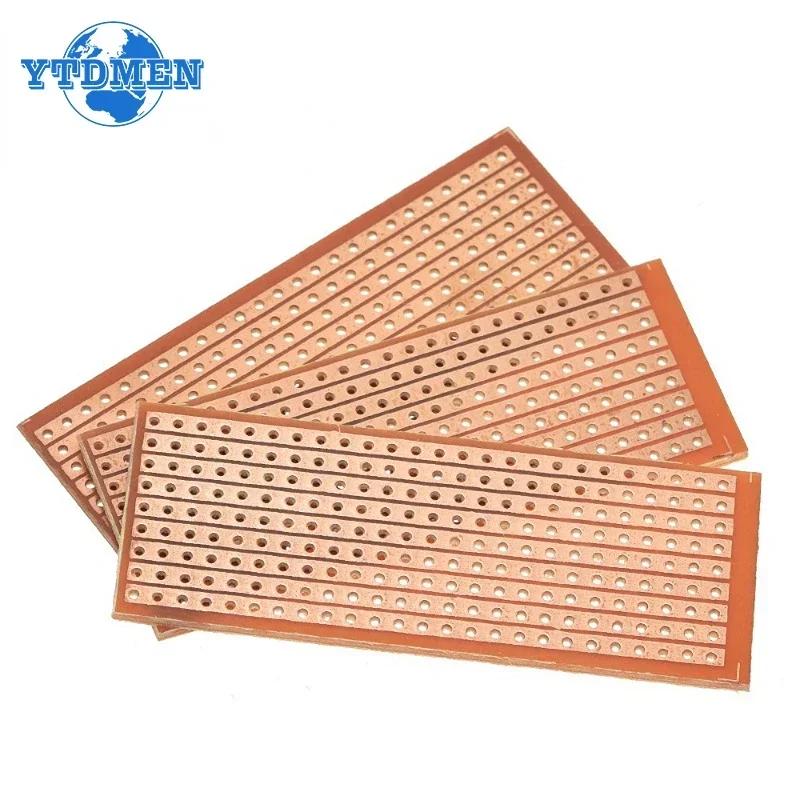 Single Side PCB Board 2.5x6.4cm DIY Universal Experiment Matrix Circuit Boards Single Row Continuous Hole 25x64mm