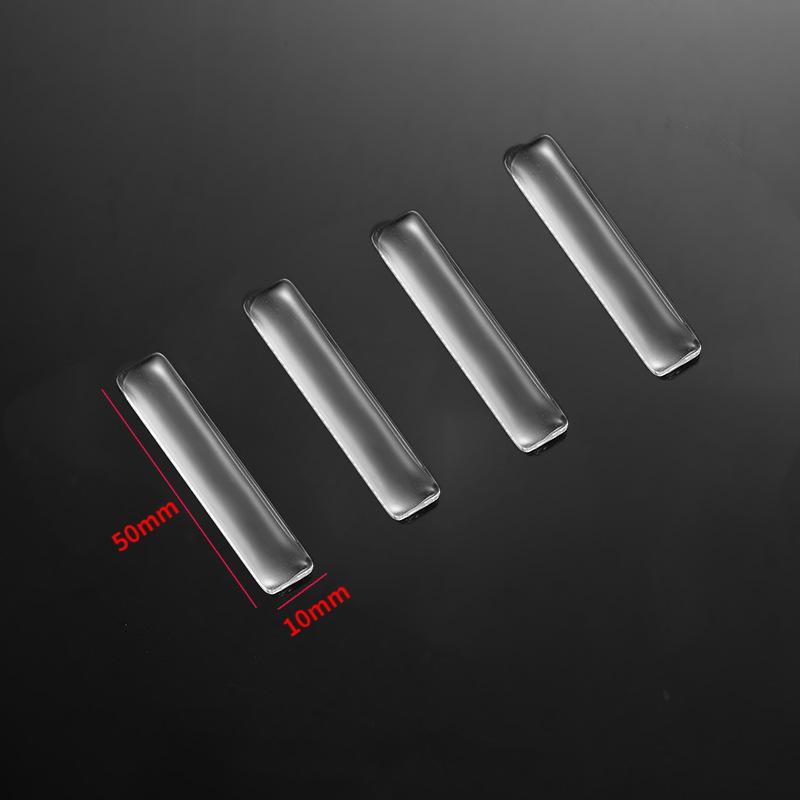 20 sztuk przezroczysty prostokątny kaboszon szklany 10x25mm 10x30mm 19x38mm 10x50mm płaski tył DIY biżuteria