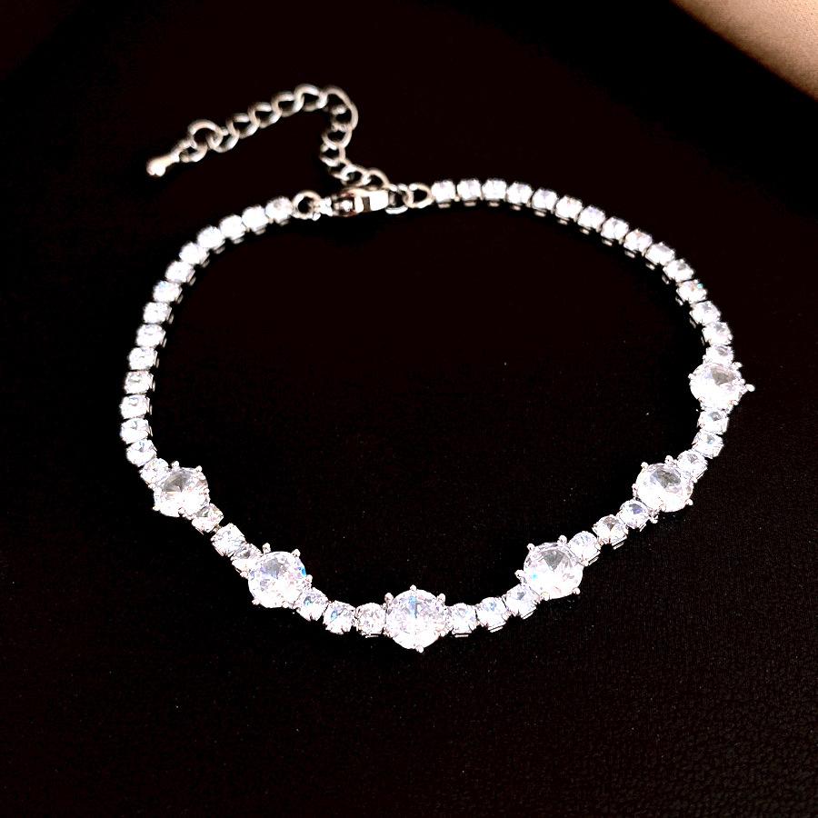 

18k real gold electroplated colored zircon round bracelet temperament versatile bracelet jewelry women