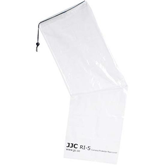 JJC Camera Rain Cover for Flash and Tripod Compatible with Sony Canon EOS Kiss M2 Nikon and Lens x Tripod 1+1 Set, Transparent, Use, A6600, A6500,