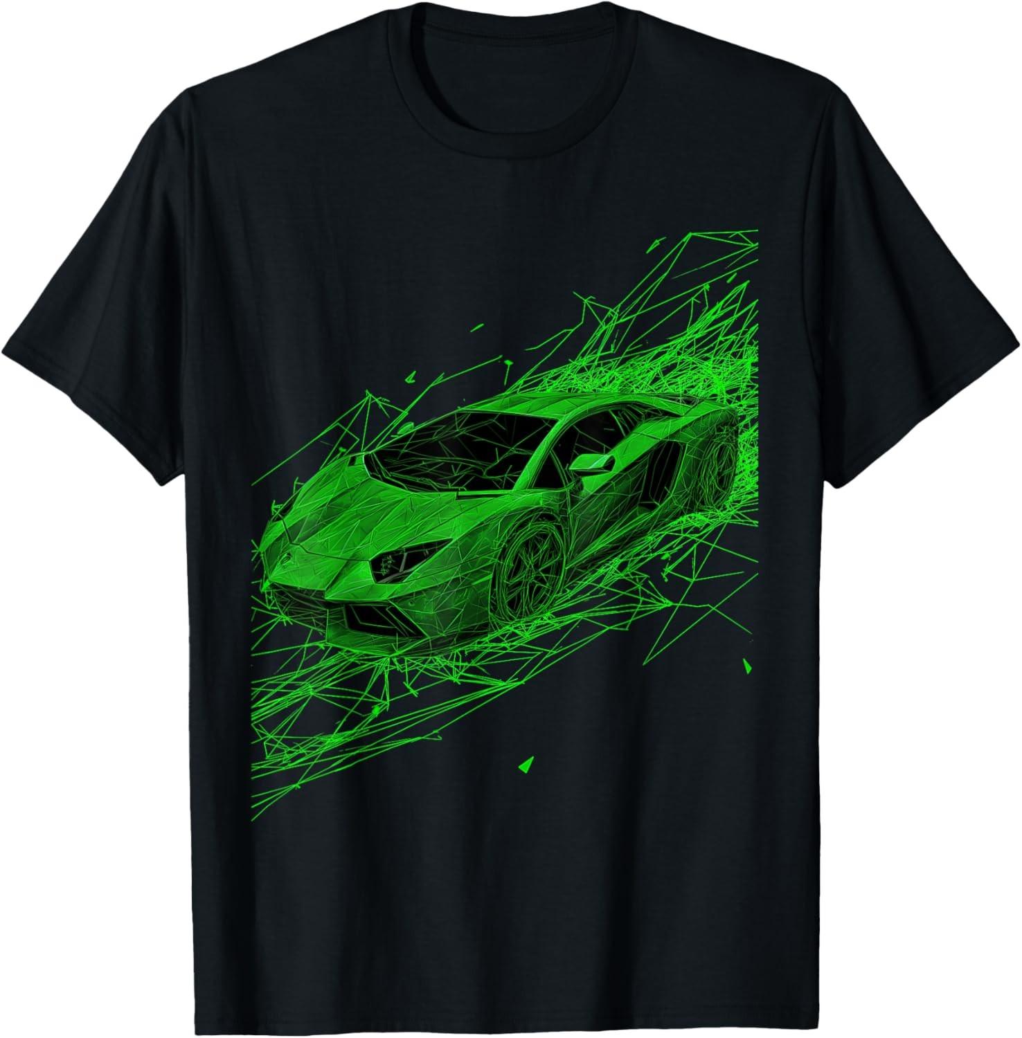 Italian Sports Car Lightning Graphic Unisex T-Shirt XXXL