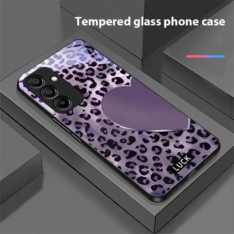 Iubire Pătată Pentru Samsung Galaxy A15 5G 54 4G 51 50 24 35 90 71 12 51 53 52S 80 22 34 Carcasă Telefon din Sticlă Călită Neagră