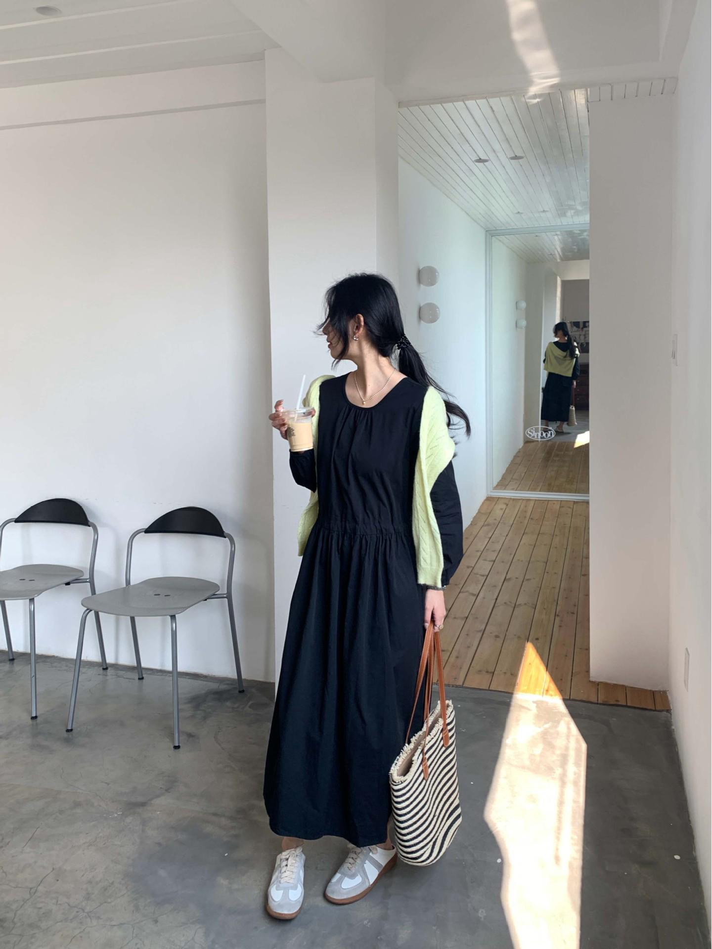 

Huang Zheng Women s Waist-Hugging Midi Dress: French Tea Break Style, Long Sleeve, Spring 2025 Collection One Size чёрный