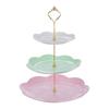 Trzypoziomowy europejski stojak na ciasto do popołudniowej herbaty - Kreatywna wielowarstwowa plastikowa taca na desery i talerz na owoce