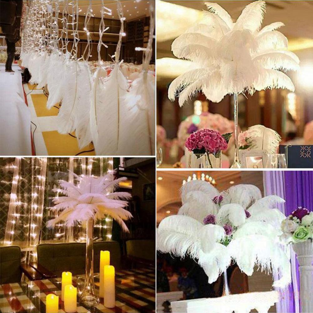 10PCS Ostrich Feathers 35-60cm Black Ostrich Feather for Diy Wedding Table Centerpiece Home Vase Decoration Crafts High Quality
