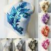 Patch Sequin Embroidery Sequin Appliques Phoenix Tail DIY Sew On Patch Lace Fabric Wedding Gown DIY Decoration