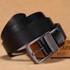 Men Alloy Letter Pin Buckle Genuine Leather Belt High Quality Cowskin Belts Strap