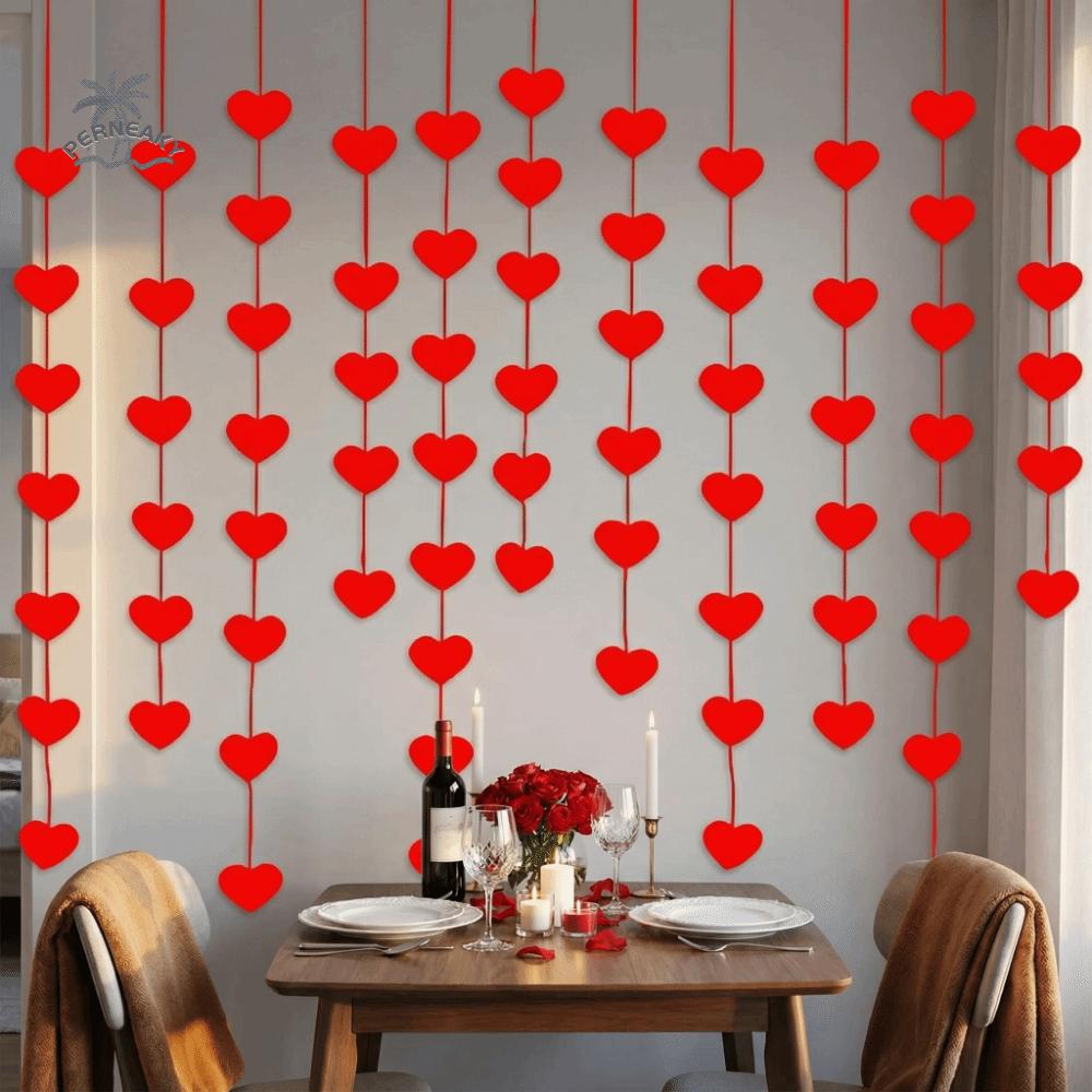 Romantic Love Flower Hanging Curtain DIY Party Supplies Wedding Love Pulling Decorations String Garland