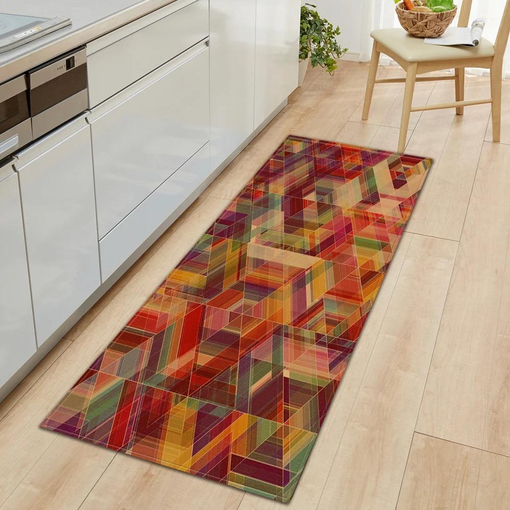 Geometric Creative Printing Home Kitchen Floor Mats Door Front Decoration Floor Mats