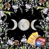 Mystical Moon Star Patterned Tarots Table Cover Tarots Card Reading Cloth for Spiritual Practices