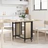 Foldable Dining Table with Wheels 130 x 80 x 76.5 cm Steel PB