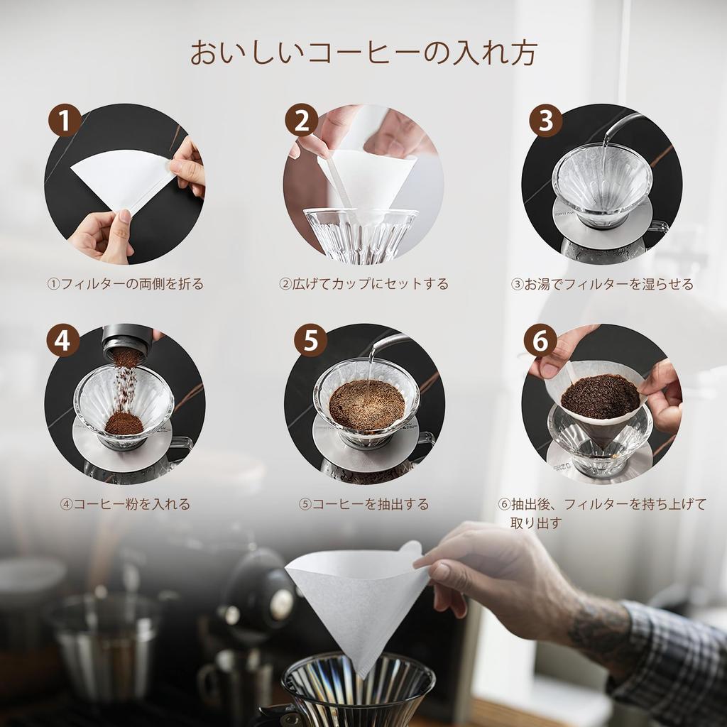 ShanSon V60 Coffee Dripper Cup Hand Home Convenient Coffee Filter, 1-4 Capacity, Drip, Stylish, Camping, Outdoor, Cafe, Cafe, Lightweight, Utensil,