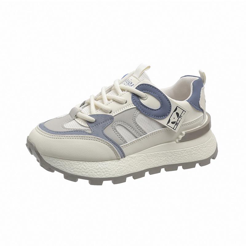 

Forrest Gump shoes platform 2025 dad shoes spring and autumn new sports versatile height increase casual sports shoes waffle shoes 35 синий