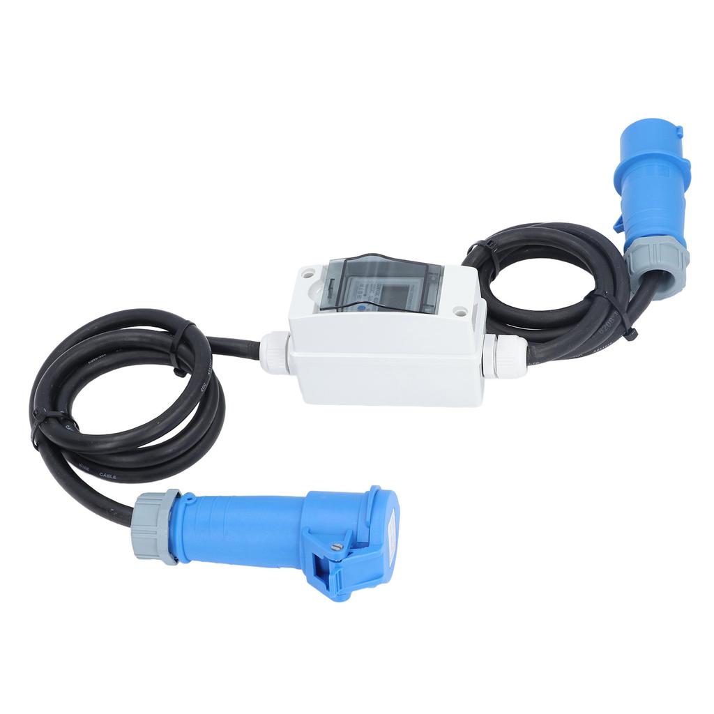 Tomada CEE 3 pinos AC 220-250V 16A com Medidor Digital LCD 220V Medidor de Eletricidade Digital para RV Carro Elétrico
