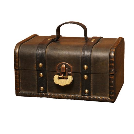 Wooden Organizer Retro Decorative Supplies Wood Vintage Pirate Treasure Chest for Photography