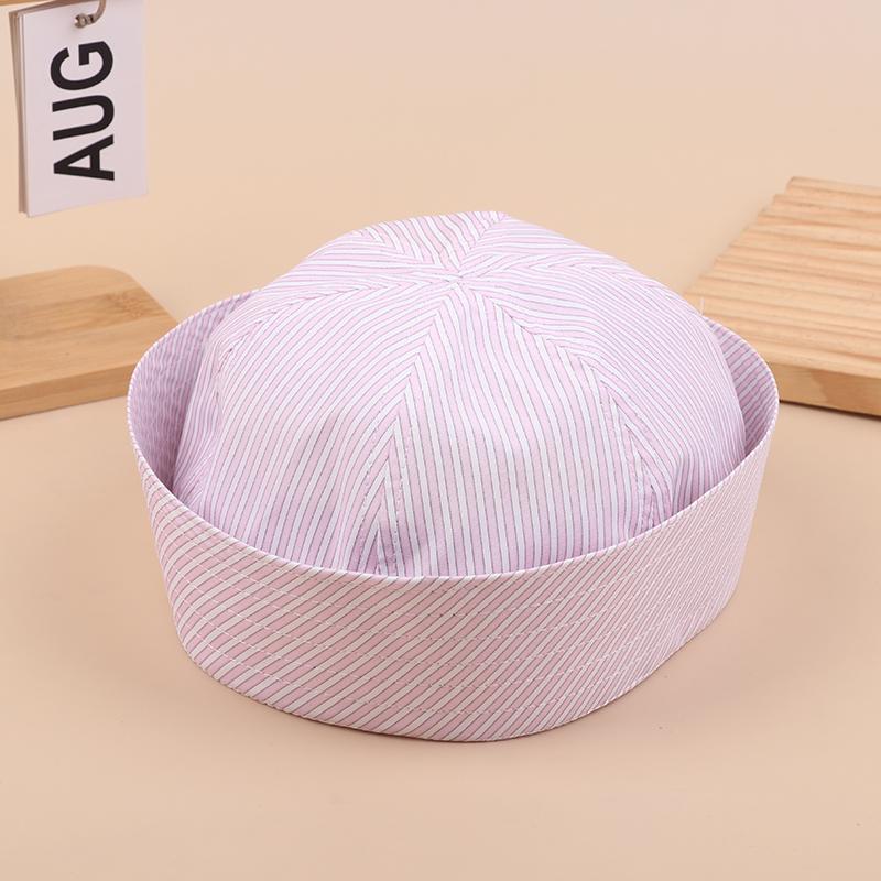 Korean Striped Sailor Hat Lovely Sweet Turn-Up Brim Dome Cap Versatile Cap Girly French Hats Cosplay Party Supplies
