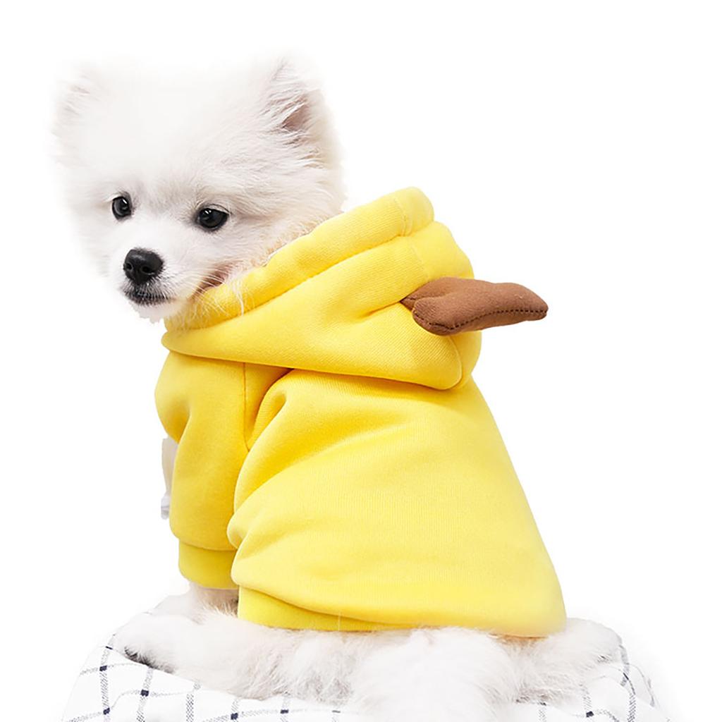 Pet Hoodie Warm Fleece Pullover Soft Comfortable Winter Outfit with Hood and Drawstring for Small Medium Dogs and Cats