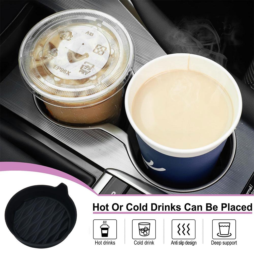Wavy Car Cup Holder Coaster Silicone Cup Holder Insert Universal Non-Slip Cup Holders Auto Accessories Interior Silent Cup Pad