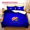 GNK Dinamo Zagreb Football Club  Pattern Bedding Quilt Set  Home Decoration  Gift (1 * Duvet Cover + 2 * Pillowcase  Without Core)