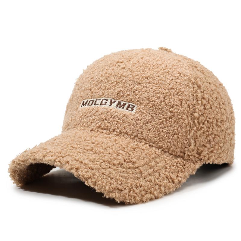 Cashmere Hat Women's Autumn Winter Warm Baseball Cap Men Embroidered Letter Cap