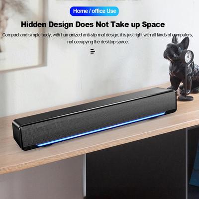 Kabelový reproduktorový panel počítače Stereo subwoofer Výkonný hudební přehrávač Bass Surround Sound Box 3,5 mm audio vstup