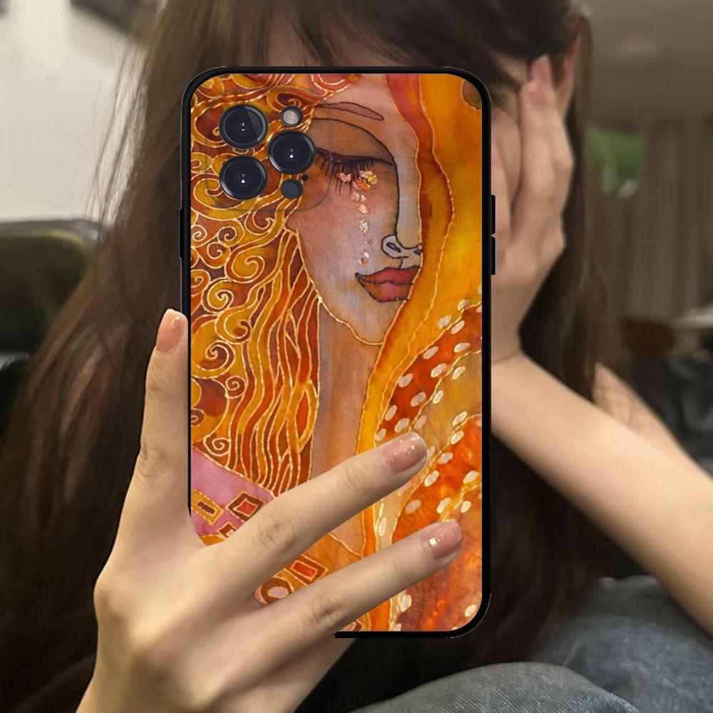 Gustav Klimt Portraits Phone Case For IPhone 16 15 14 13 12 Mini 11 Pro XS Max X XR SE 6 7 8 Plus Soft Silicone Cover