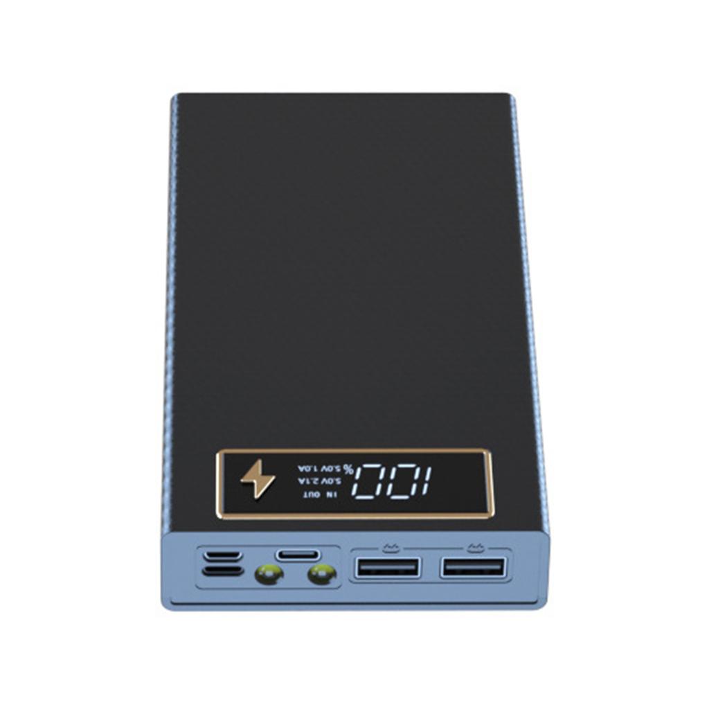 Scatola porta batterie 18650 Nera per Power Bank Fai-da-te Ricarica Wireless 15W/Ricarica Rapida 22.5W Batterie non Incluse
