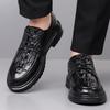 Fashion Brand Men's Top Layer Cowhide Leather Casual Shoes Fashionable Four Season Trendy Mens Oxford Shoes Business Office Formal Shoes