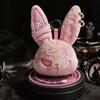 Bag Charm Gothic Black Bunny Plush Keychain Kawaii Rabbit Pendant Purse Accessory Backpack Hanging Decor