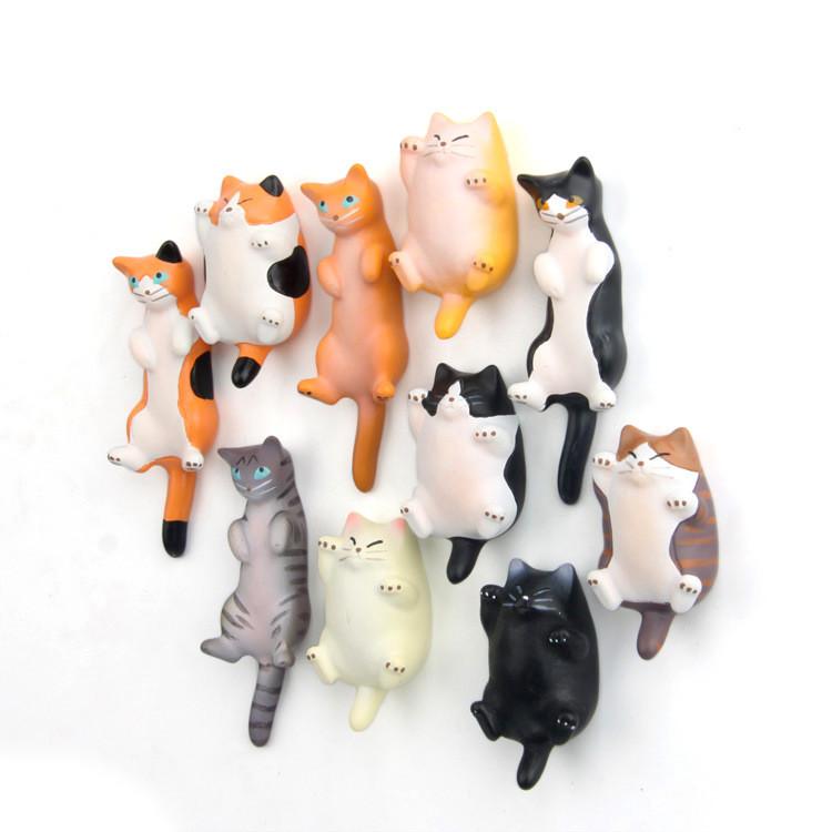 Kawaii Katzen-Kühlschrankmagnet mit Harz-Handwerk für lässigen Stil und Sammler