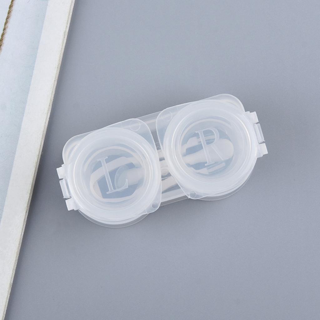 Portable Contact Lens Box Lightweight Plastic Lens Holder Kit with Tweezers Remover Tool  for Daily Outdoor Travelling