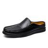 Fashion Mens Muller Shoes Four Season New Anti Slip Business Loafers Fashion Comfort Casual Slip On Flats Soft Soled Half Drag Slippers