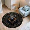 German Shepherd pattern round rug,Carpet Rug for Living Room Bedroom  Playroom ,Non-slip Floor Mat,Holiday Gifts and Birthday Gifts.