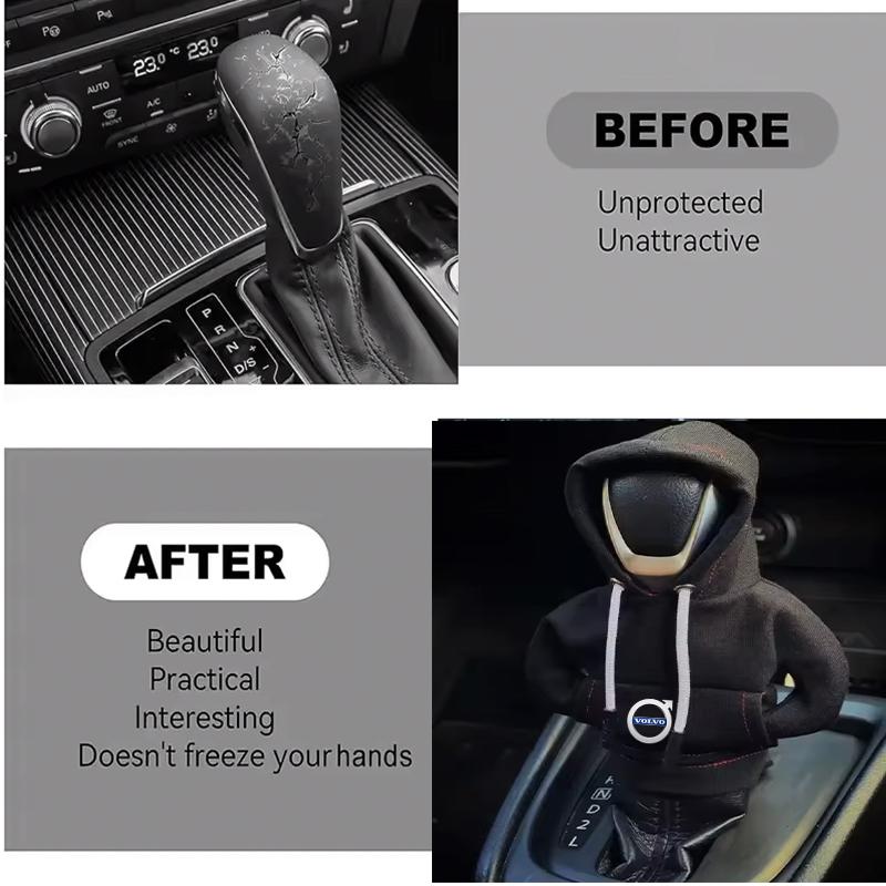 Auto Schaltknauf Hoodie Logo Knaufabdeckung Manuelles Griffschaltgetriebe Matte Für Volvo XC90 XC60 V50 S60 V70 V60 V40 S90 olestar AWD XC40 S80