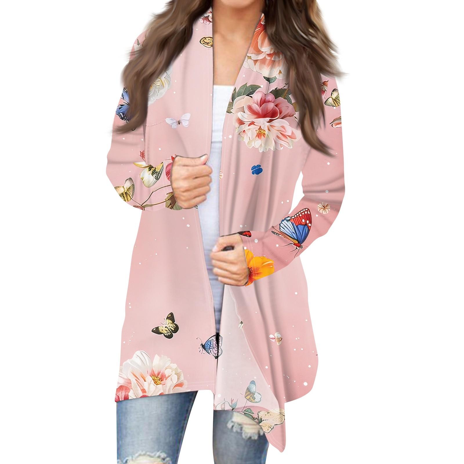 

Женский кардиган с принтом ко Дню независимости и длинными рукавами спереди, легкая куртка с принтом L