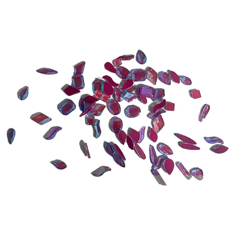 100PCS Rhinestones Nail Decorations Colorful Rhinestones Nail Art Charms Irregular Nail Art Rhinestones for Nail Design