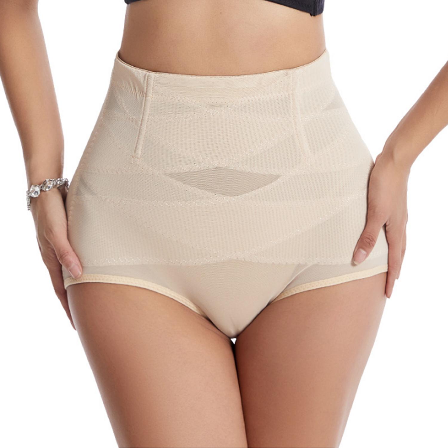 

Корректирующее белье для женщин, тренажер для талии, трусики с контролем живота, подтягивающие ягодицы, высокая талия, короткий живот, формирователь тела, пояс Cincher 3XL бежевый