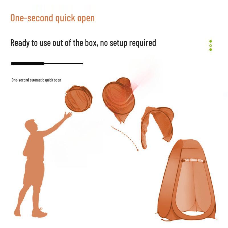 Automatic Pop-Up Camping Shower & Toilet Tent: Single Layer Steel Frame